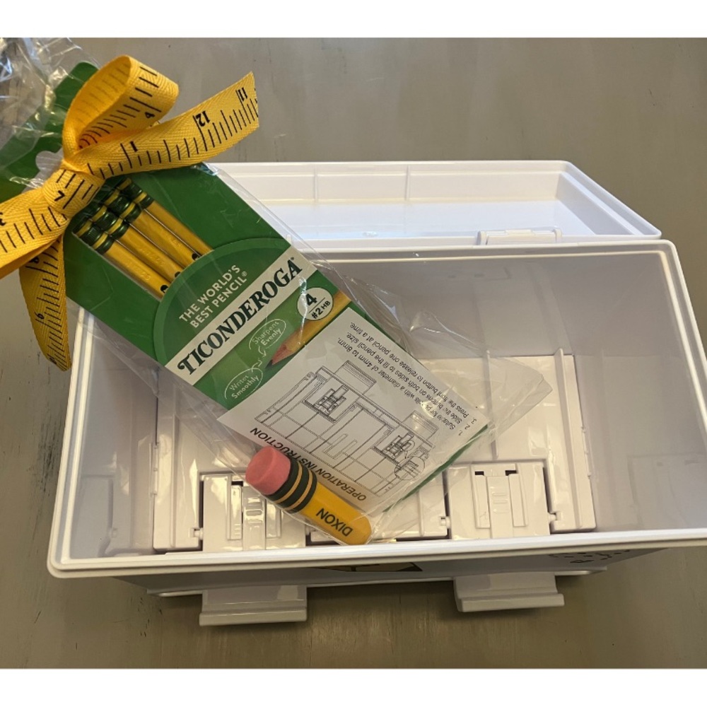 White Plastic Pencil Dispenser Box - Picture 5 of 6